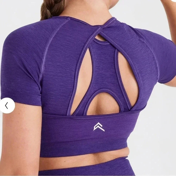 Oner Active Effortless Seamless Short Sleeve Crop Top XS - Picture 5 of 7